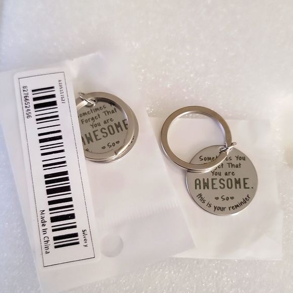 CCO Awesome Keychain Keyring Stainless Steel Round Stainless Steel OS New - Picture 2 of 8